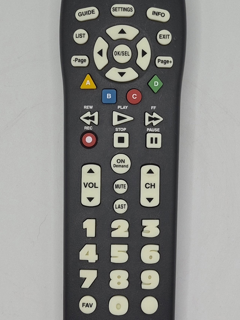 Spectrum Universal Big Button Glow In Dark Remote Control (Model UR3-SR3S-TWC) - Picture 2 of 8